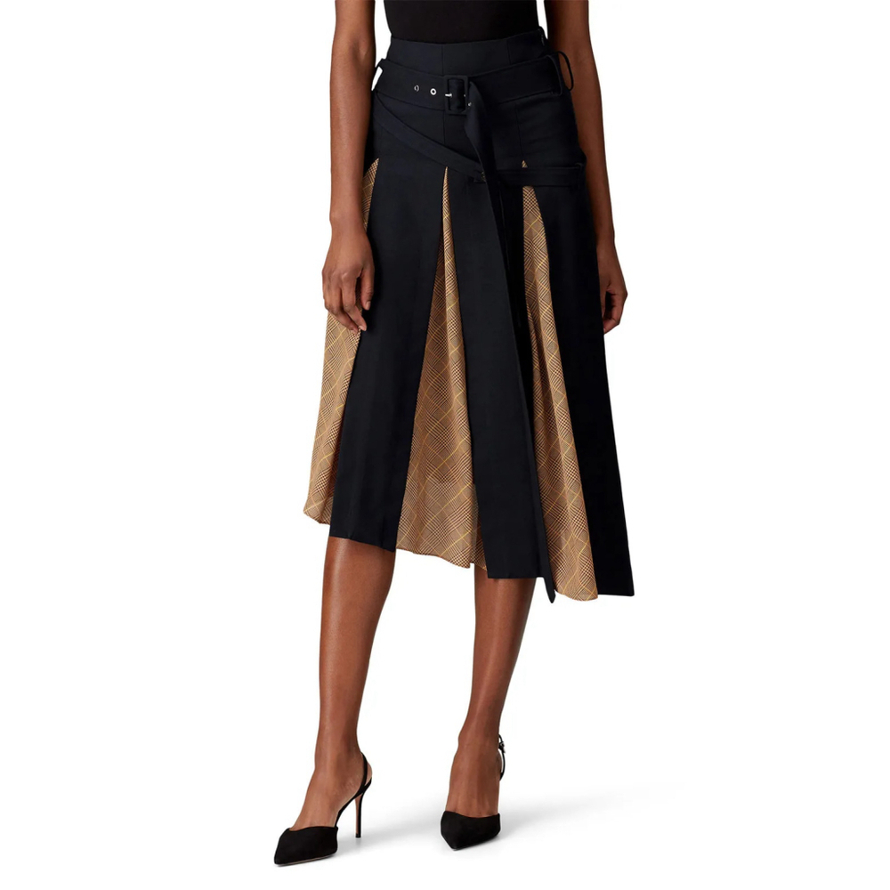 ROKH Asymmetrical Pleated Scarf Insert Skirt Size 0